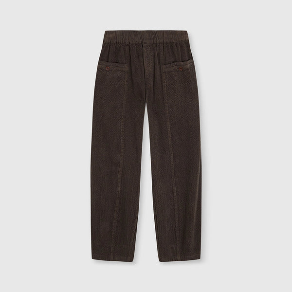 BEATRIZ FUREST Barlovento Wide Leg Cord Trousers in Dark Brown