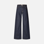 BAUM UND PFERDGARTEN NO 03 High Waisted Wide Leg Jeans in Dark Blue