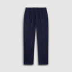 HARTFORD Joggy Linen Pants in Navy Blue