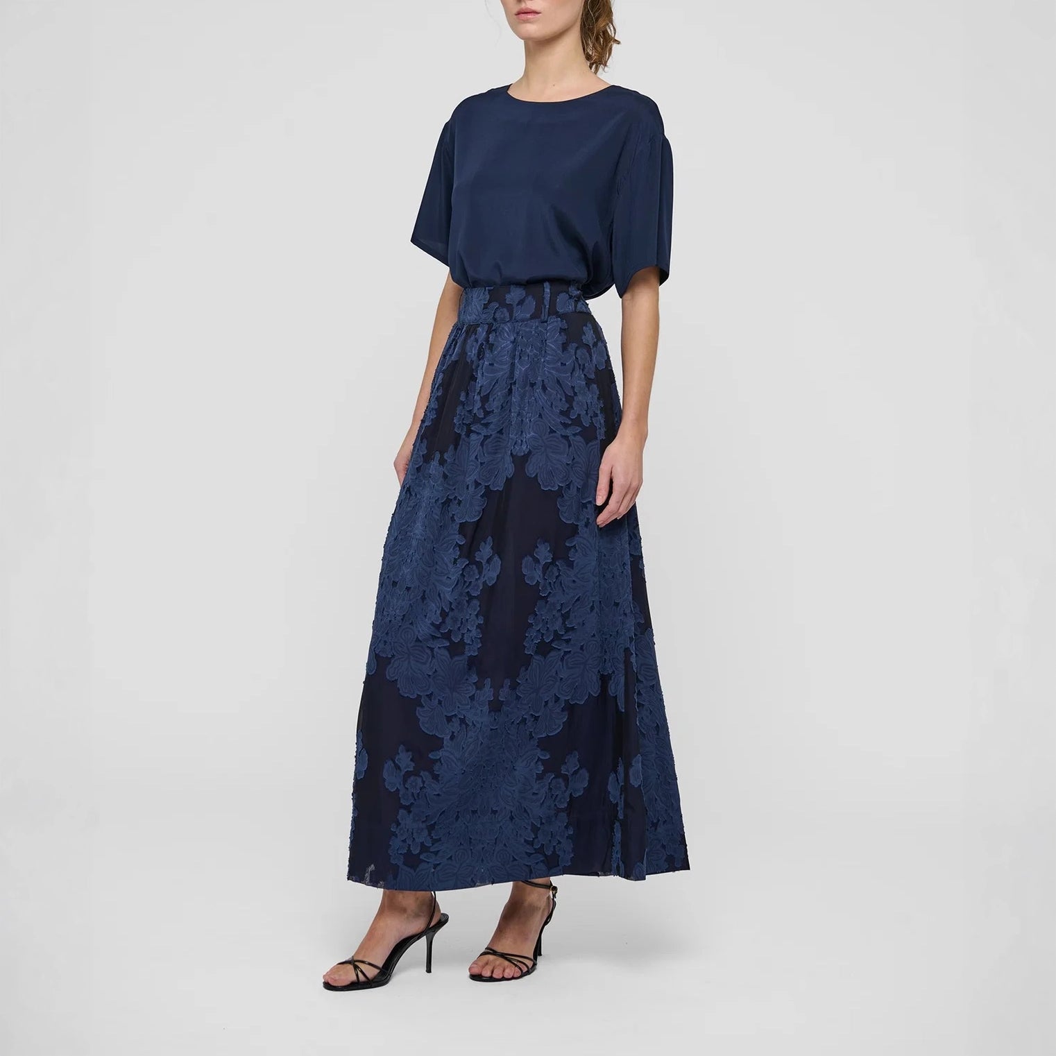 DEA KUDIBAL SolanaDEA Oversize Silk Woven T Shirt in Imperial