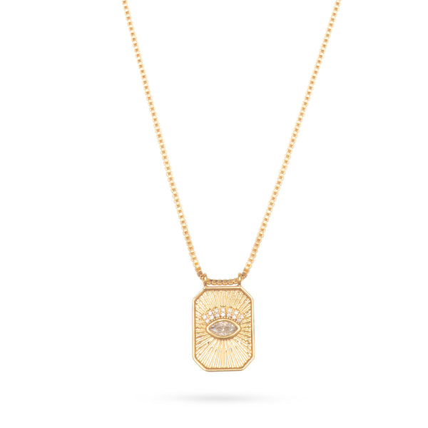 TALIS CHAINS Talisman Pendant Necklace in Cubic Zirconia