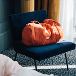 LES PENSIONNAIRES Organic Cotton Bowling Bag in Flamboyant Orange