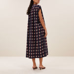 BY-BAR Nana Ikat Dress in Wine Ikat Print