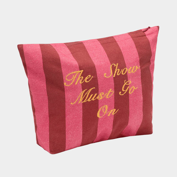 ANNA + NINA The Show Must Go On Make-Up Bag in Pink/Red