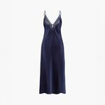AUBADE Midnight Whisper Long Slip in Evening Blue