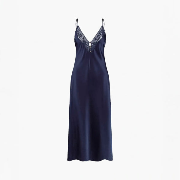AUBADE Midnight Whisper Long Slip in Evening Blue