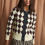 SOPHIE + LUCIE Arlequin Jewel Button Cardigan in Butter