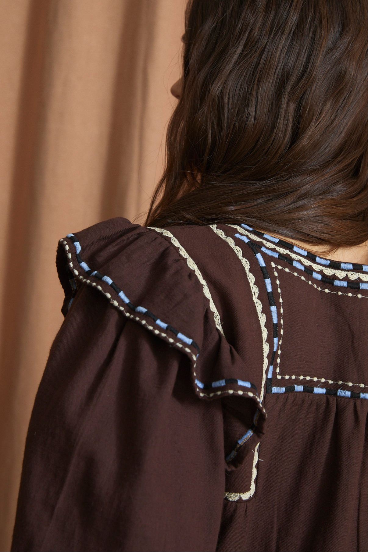 SOPHIE + LUCIE Katmandu Twill Blouse in Brown