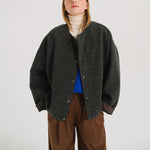 TINSELS Friends Polaire Detachable Hood Jacket in Anthracite