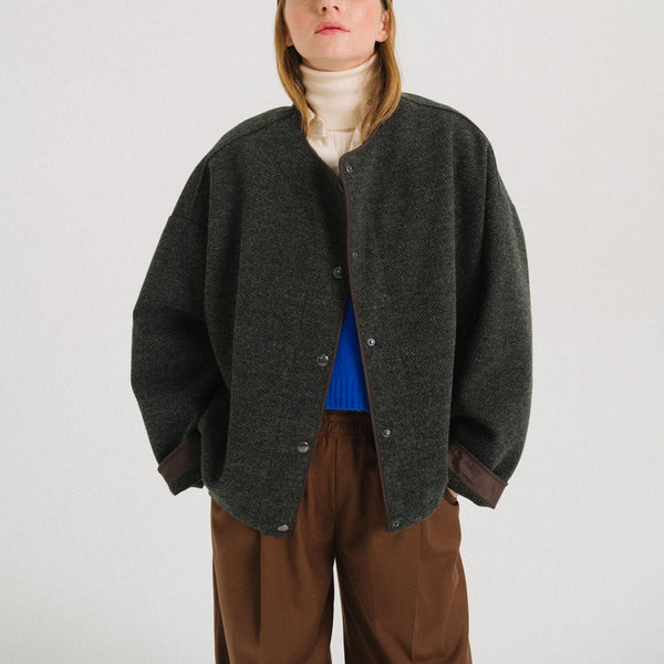 TINSELS Friends Polaire Detachable Hood Jacket in Anthracite
