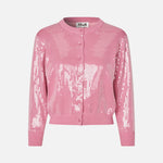 BAUM UND PFERDGARTEN Caylee Cropped Sequin Cardigan in Cashmere Rose