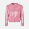 BAUM UND PFERDGARTEN Caylee Cropped Sequin Cardigan in Cashmere Rose