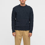 ANERKJENDT Aksinus Heavy Wool Jumper in Sky Captain