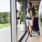 ALBERTO Linen Mix Drawstring Shorts in Off White