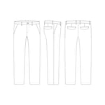 ALBERTO Lou-KL Diamond Brushed Cotton Trousers in Navy