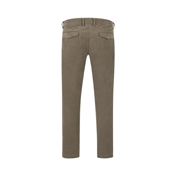 ALBERTO Lou-KL Diamond Brushed Cotton Trousers in Beige
