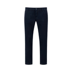 ALBERTO Lou-KL Diamond Brushed Cotton Trousers in Navy
