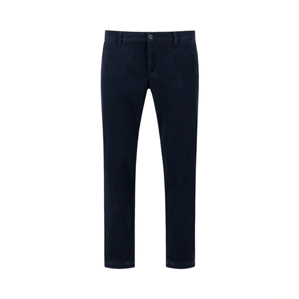 ALBERTO Lou-KL Diamond Brushed Cotton Trousers in Navy