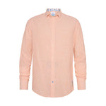 A FISH NAMED FRED Linen Stripe Shirt in Orange