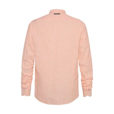 A FISH NAMED FRED Linen Stripe Shirt in Orange
