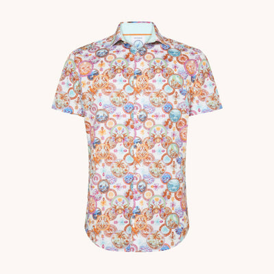 A FISH NAMED FRED Desert World Short Sleeve Shirt in Multicolour