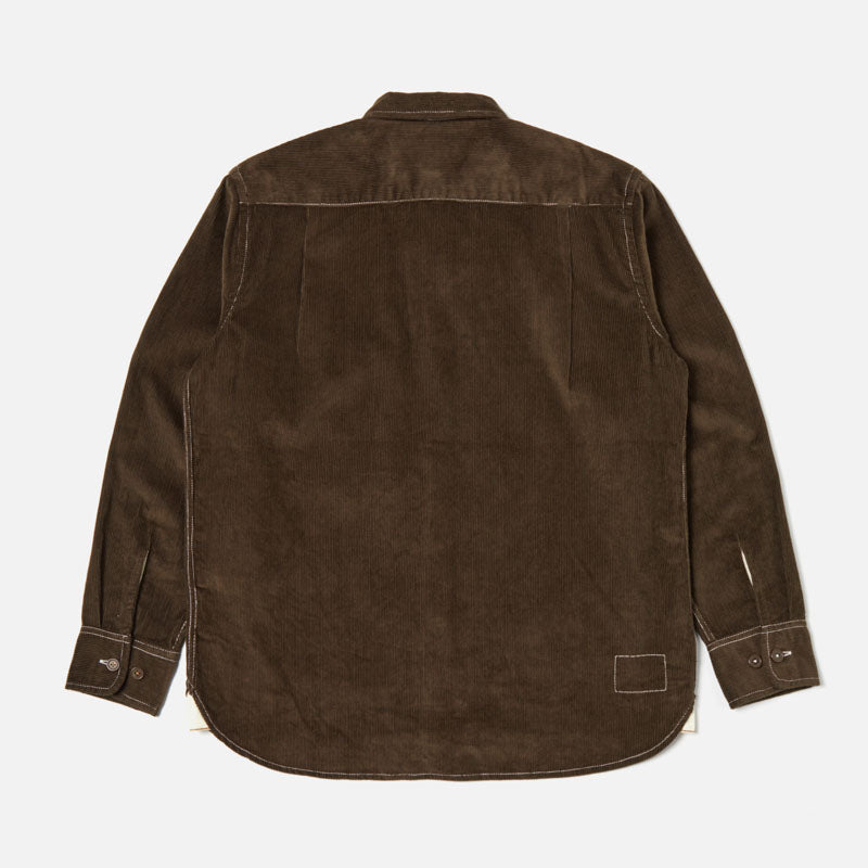 UNIVERSAL WORKS Field Cord Shirt in Brown