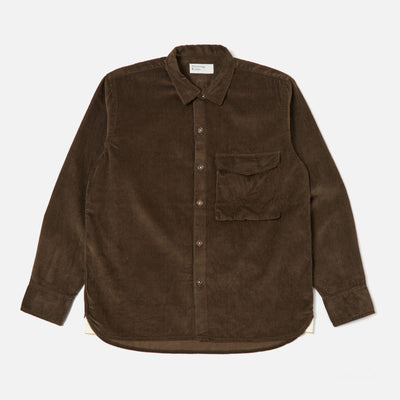UNIVERSAL WORKS Field Cord Shirt in Brown