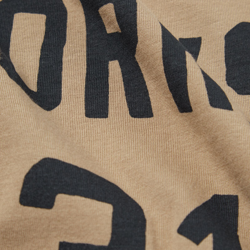 UNIVERSAL WORKS Jersey Print T Shirt in Sand