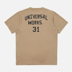 UNIVERSAL WORKS Jersey Print T Shirt in Sand