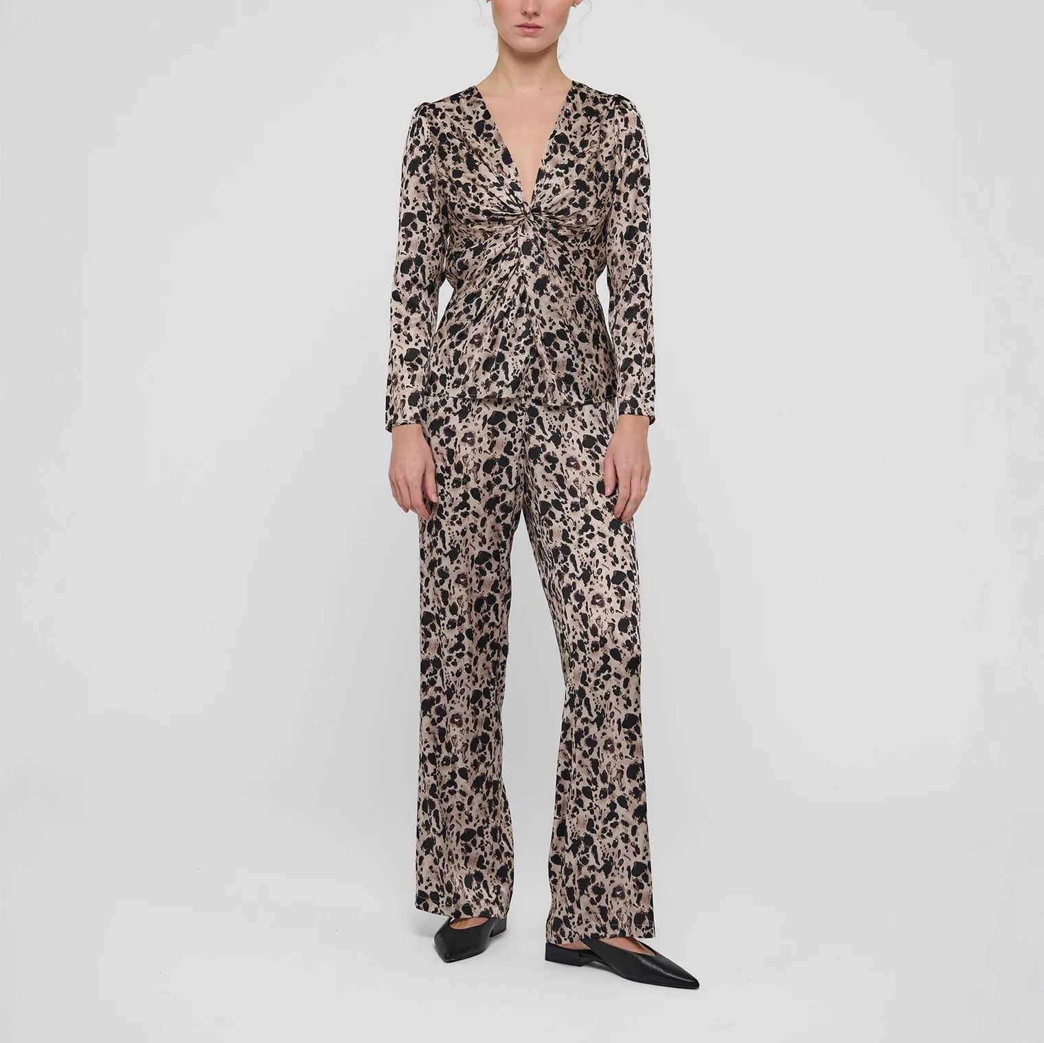 DEA KUDIBAL CecilieDEA Silk Blouse with Drape Detail in Sauvage
