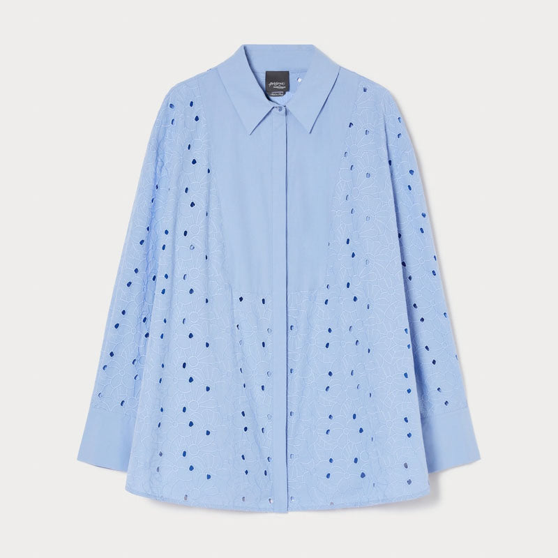 PERSONA BY MARINA RINALDI Grolla Shirt in Blue Lace