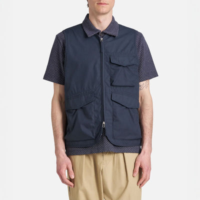 UNIVERSAL WORKS Parachute Liner Gilet in Navy
