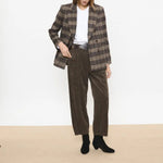 BEATRIZ FUREST Barlovento Wide Leg Cord Trousers in Dark Brown