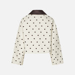 BAUM UND PFERDGARTEN Bebeth Cropped Jacket in Egret Creme Dot
