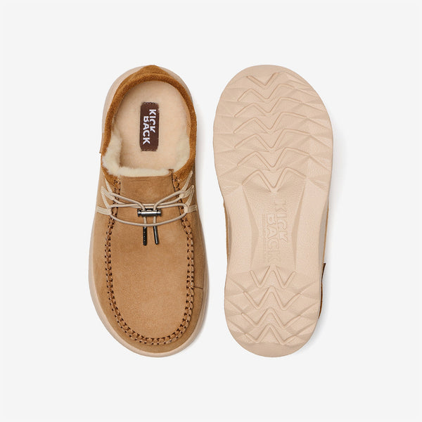 KICKBACK Lounger Lux Cosy Shoes in Tan