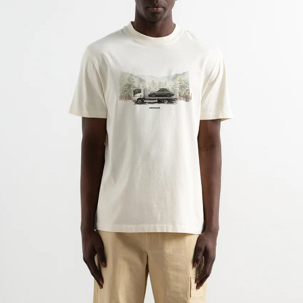 EDMMOND STUDIOS Journey Car Transporter Graphic T-Shirt in Plain Off White