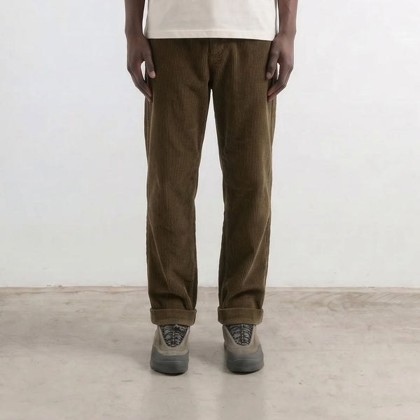 EDMMOND STUDIOS Jorge Cotton Cord Pant in Plain Khaki