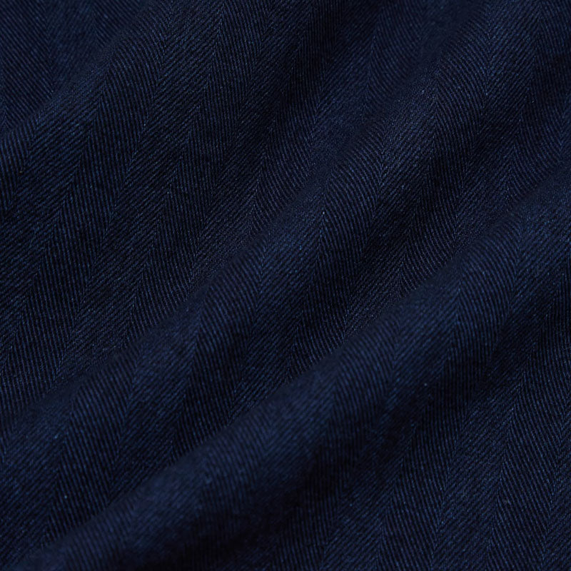 UNIVERSAL WORKS Smock Overshirt in Herringbone Indigo