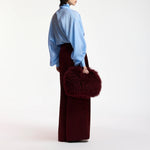 ESSENTIEL ANTWERP Karmen Wide Leg Trousers in Wine