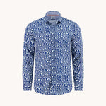 A FISH NAMED FRED Sunshade Shirt in Cobalt