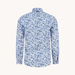 A FISH NAMED FRED Flower Lines Shirt in Cobalt