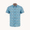 A FISH NAMED FRED Short Sleeve Sunglasses Shirt in Aqua Blue