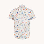 A FISH NAMED FRED Short Sleeve Doodle Shirt in Multi