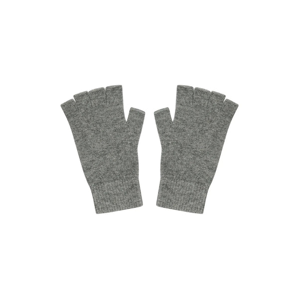 JUMPER 1234 Cashmere Fingerless Gloves in Mid Grey