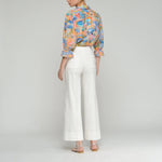 VILAGALLO Wide Leg Trousers in White