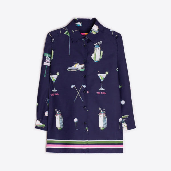 VILAGALLO Golf Shirt in Navy