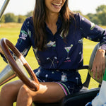 VILAGALLO Golf Shirt in Navy