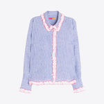 VILAGALLO Pia Stripe Shirt in Blue