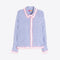 VILAGALLO Pia Stripe Shirt in Blue