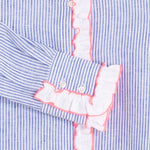 VILAGALLO Pia Stripe Shirt in Blue